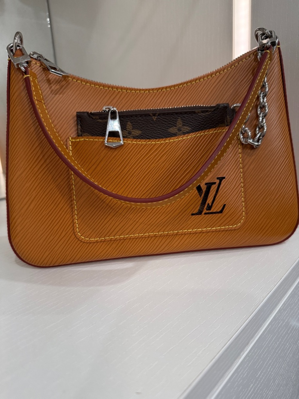 Louis Vuitton Marelle Epi Leather Shoulder Bag – Caramel – Excellent Condition